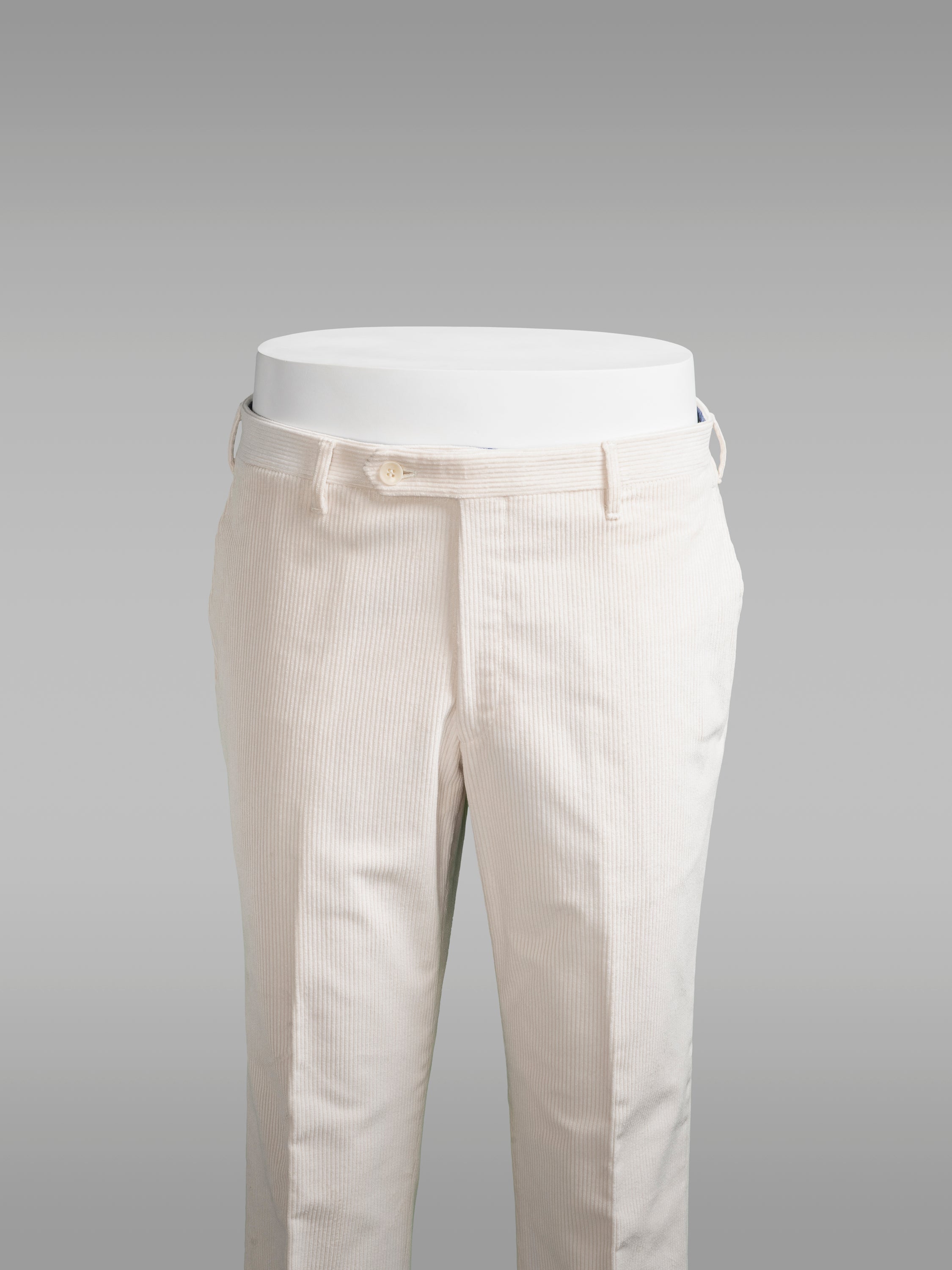 Off white corduroy big wale trousers